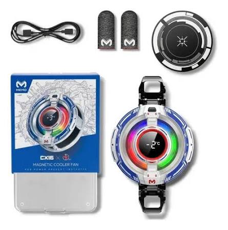 MEMO CX16 Magnetic Mobile Cooler RGB Display – Semiconductor Gaming Mobile Cooling Fan